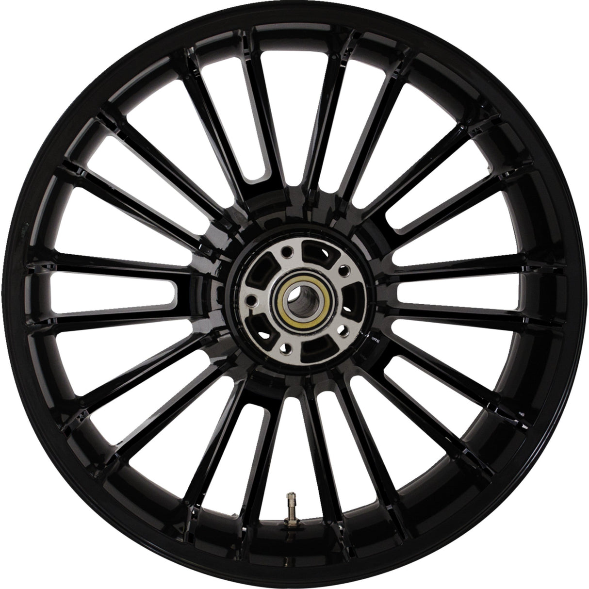 Coastal Moto Atlantic Precision Cast 3D Wheel Atlantic 3D Rear Single Disc With ABS Black 18x5.5 - 3D-ATL185SBABST For Harley Touring 2009-2026
