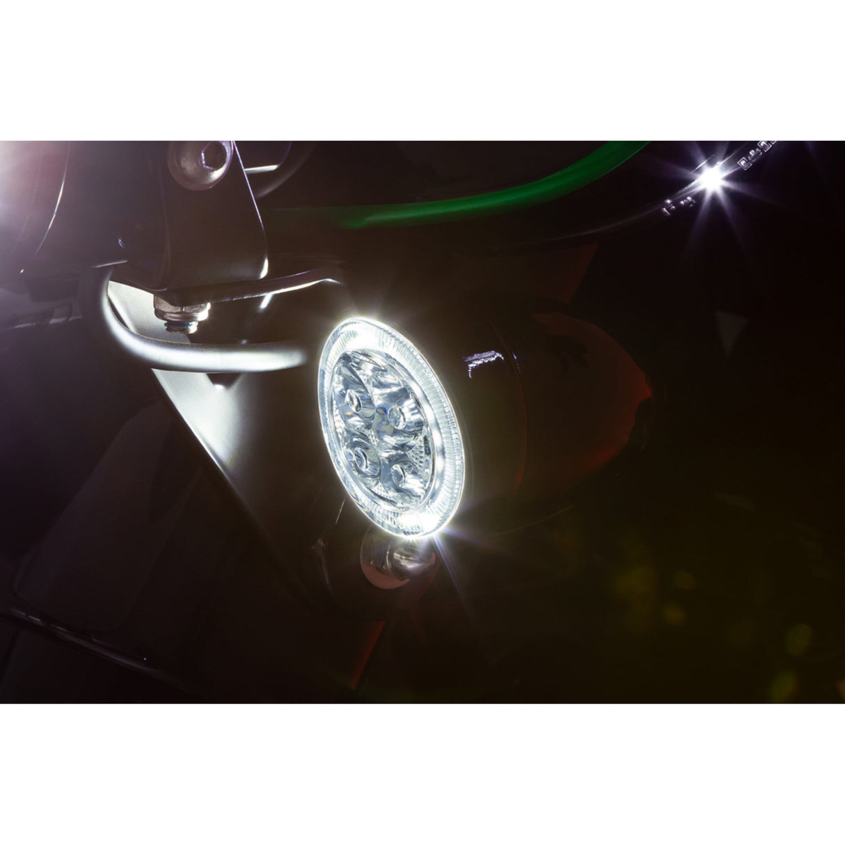 Ciro Fang® Front Turn Signal Light Inserts Amber White LED Smoke Lens Black - 45620 For Harley Touring 1957-2026