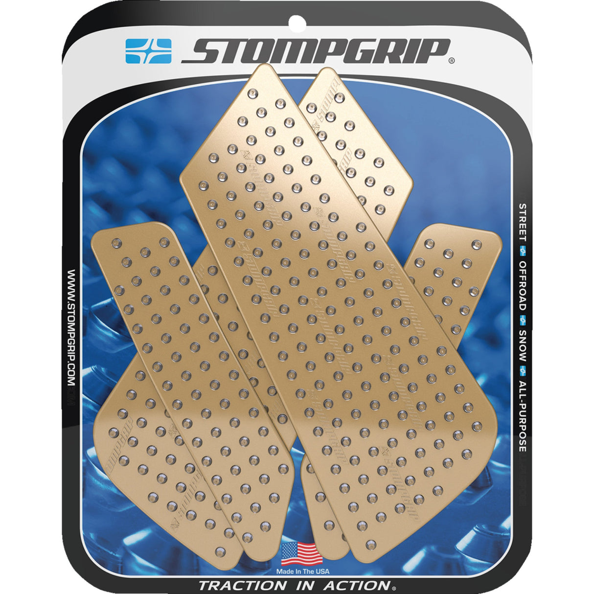 STOMPGRIP 4320-2857 55-10-0174C Volcano Profile Traction Pad Tank Grips Traction Pad Tank Grips - Volcano - Clear - S 1000 XR/M 1000 XR