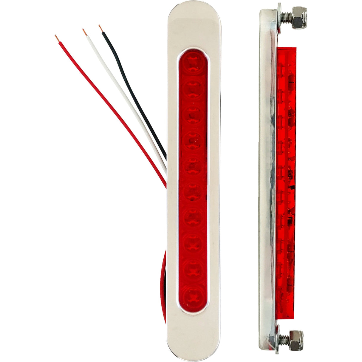 ACCUTRONIX 2040-3025 BL01-OC LED Bag Lights Bag Light - Red Lens - Chrome
