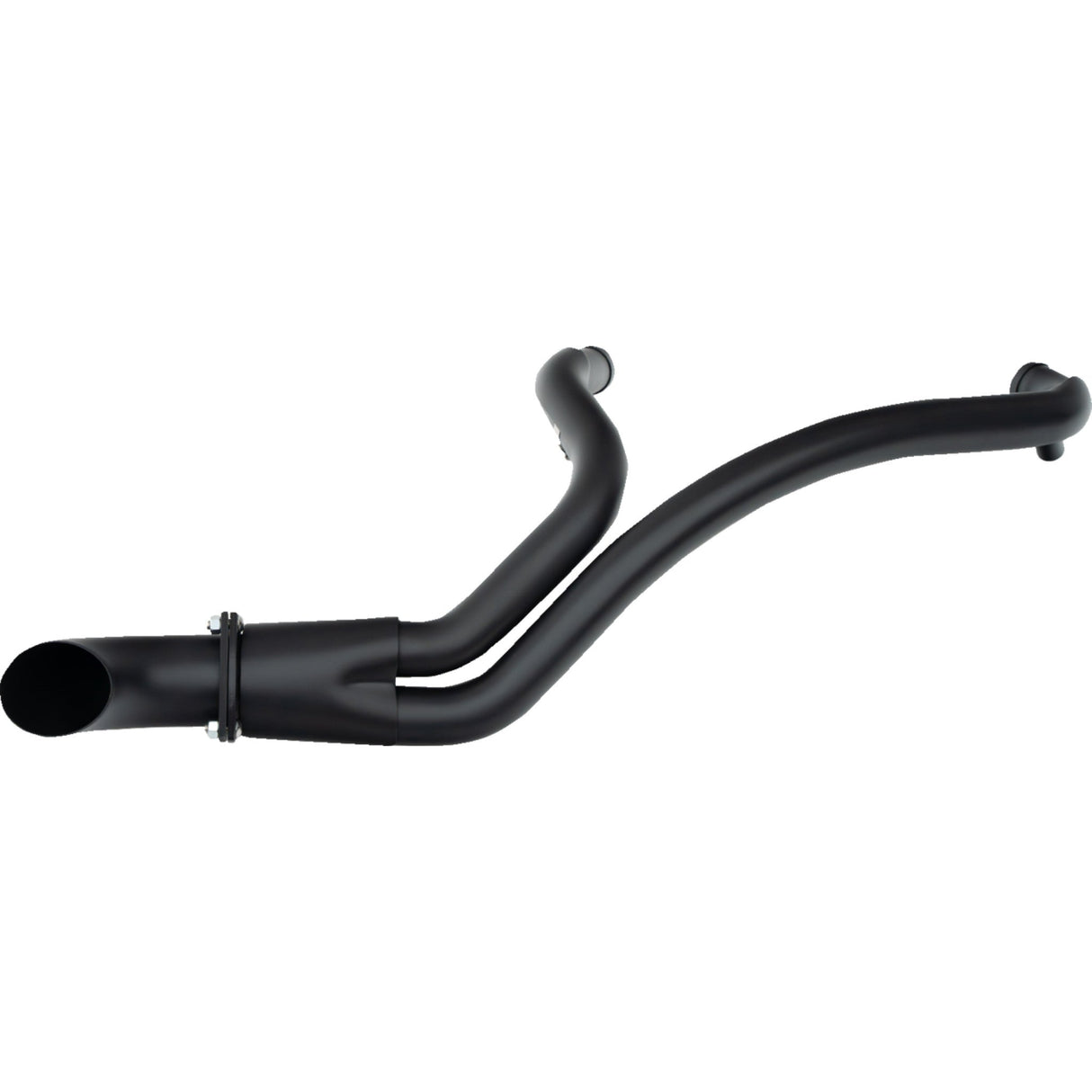 Trask 2-Into-1 BMF Exhaust System Twin Cam Black - TM-5745BK For Harley Touring 2000-2016