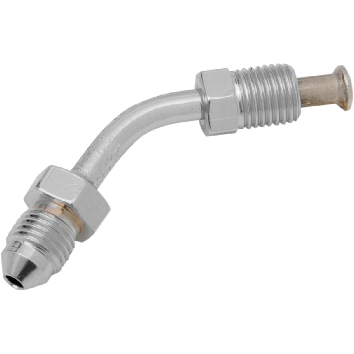 DRAG SPECIALTIES DS098281 Chrome Steel Inverted Flare #3 Male Fitting - 3/8-24 Inverted Flare - 45°