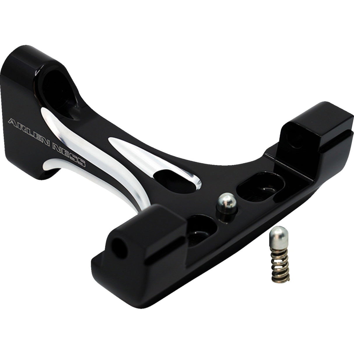 Arlen Ness Forged Passenger Floorboard Mounts Passenger Black - 410-033 For Harley Touring 1999-2026