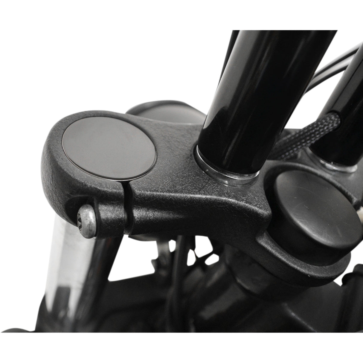 LA Choppers Flush-Mount Fork Caps 49 Mm Gloss Black Powder Coat - LA-7504-49B For Harley Dyna 2006-2017