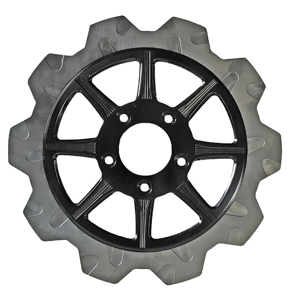 Lyndall Brakes High Carbon Steel Phoenix Front Rotor Black 11.5" - 2102-1103 For Harley Motorcycles 2000-2016