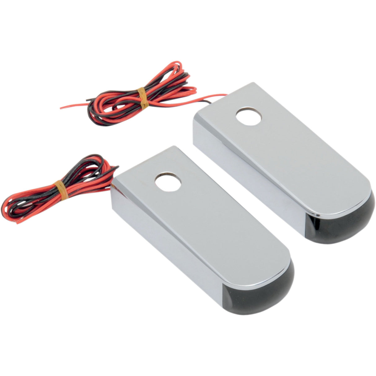 Alloy ART Fender Strut LED Marker Lights LED Red Smoke Chrome - SSL-2 For Harley Softail 1984-2017