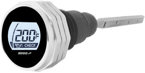 Koso North America Digital OIL Dipstick Silver Fits - BA053011 For Harley Touring 2007-2016