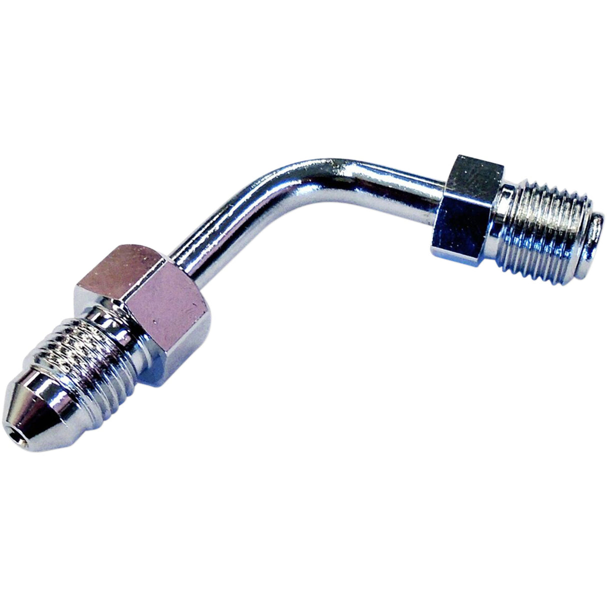 Magnum Shielding ABS Upper Brake Line Adapter 4-3/4" Length Chrome - AS37026 For Harley Softail 2018-2024
