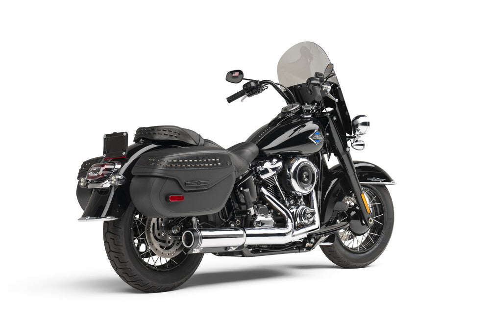 Cobra 82-96375 6522 4" 2-1 NH SLIP-ON SHORT CHROME W/BLK TIP SOFTAIL 25-26