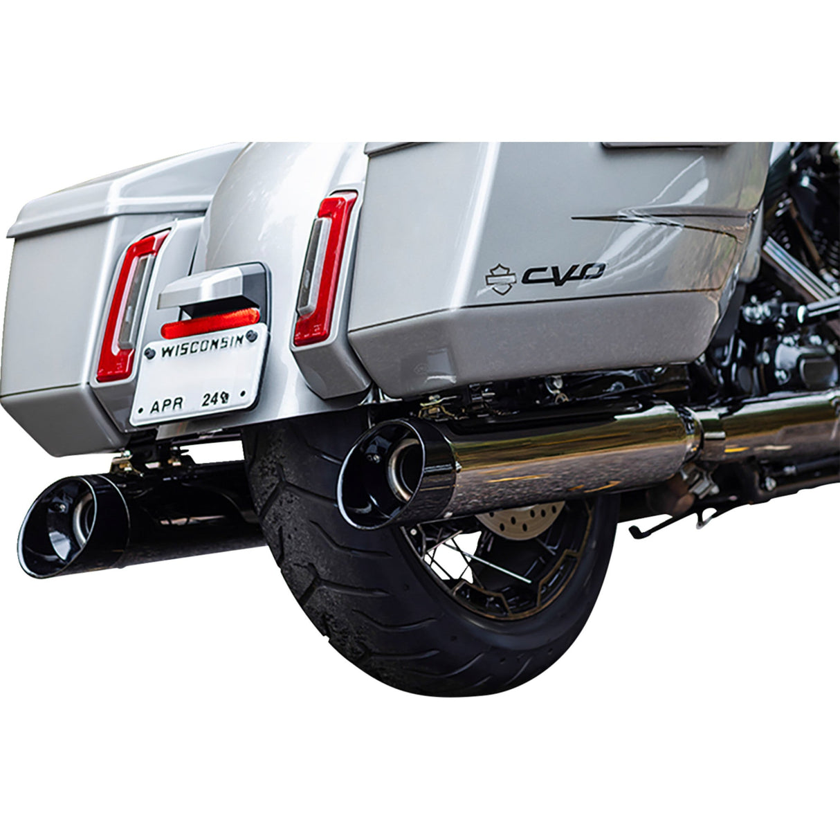 S&S Cycle 4-1/2" MK45 Performance Slip-On Mufflers Lava Chrome 50-State - 550-1113 For Harley Touring 2017-2026