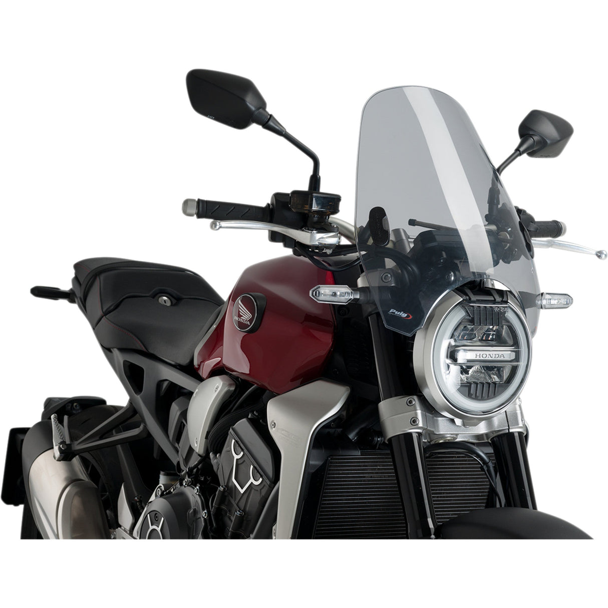 Puig Hi-Tech Parts Custom II Windshield - 0336H For Harley Sportster Forty-Eight / Softail Low Rider 2017-2020 | Kawasaki Motorcycles 1990-2022