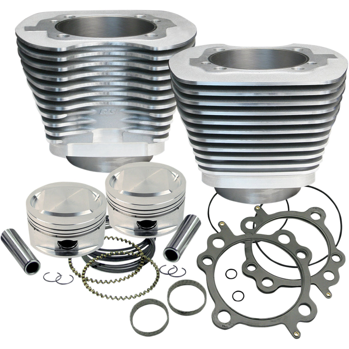 S&S Cycle Big Bore Cylinder Kit Silver Twin Cam - 910-0200 For Harley Motorcycles 1999-2006
