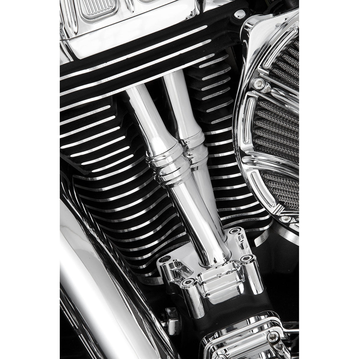 Arlen Ness Pushrod Tube Cover Kit 10 Gauge® Chrome Twin Cam - 03-632 For Harley Motorcycles 1999-2017