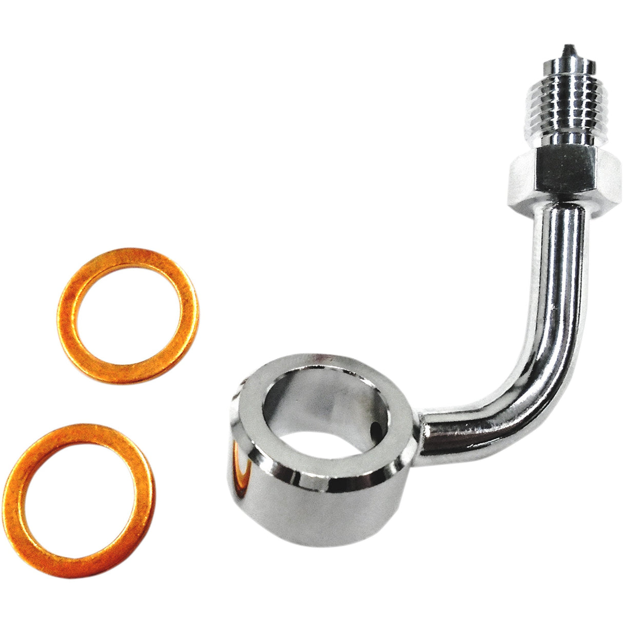 Magnum Shielding Trike Upper Brake Line Adapter Chrome - 37019 For Harley Touring 2014-2019