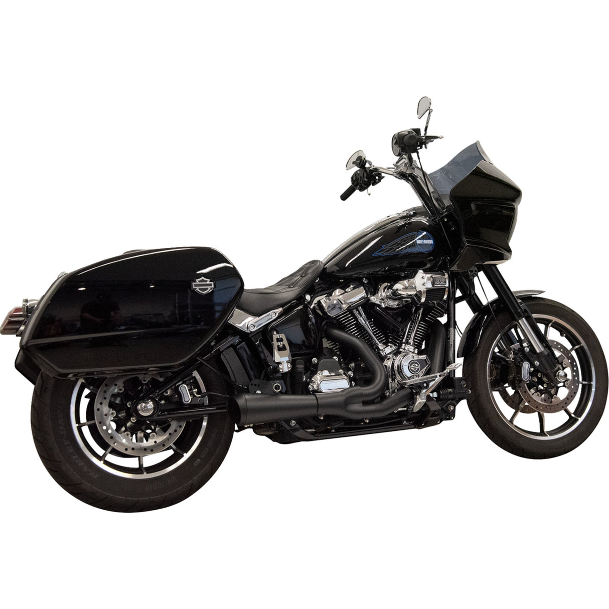 Bassani Xhaust 2-Into-1 The Ripper Exhaust System Black 49-State M8 Softail - 1S79RBE For Harley Softail 2022-2025