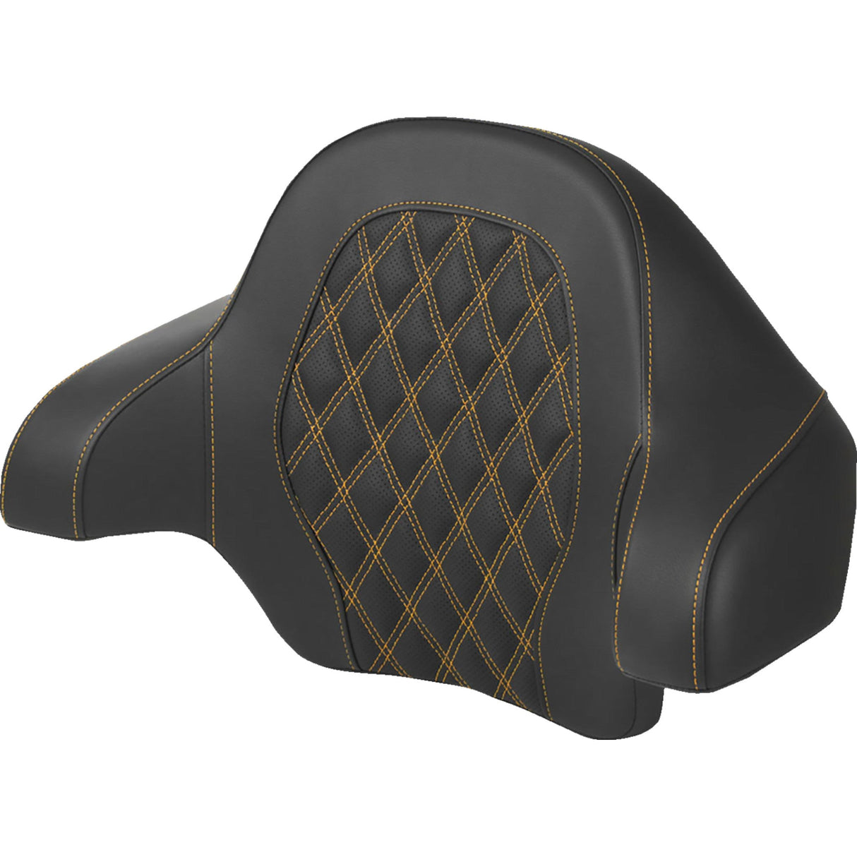Saddlemen Tour Pak® Backrest Pad Lattice Stitch Gold Stitch - 814-07-15007 For Harley Touring 2014-2026