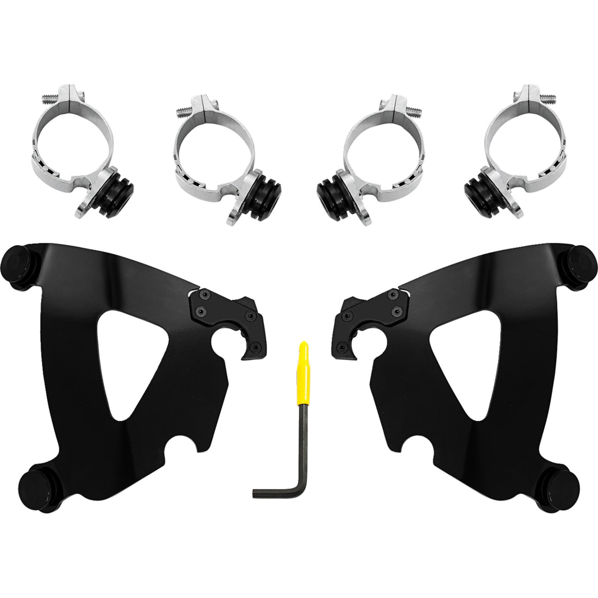 Memphis Shades Road Warrior Fairing Trigger-Lock Mounting Kit Black Chief - MEB2076 For Indian Chief 2022-2025