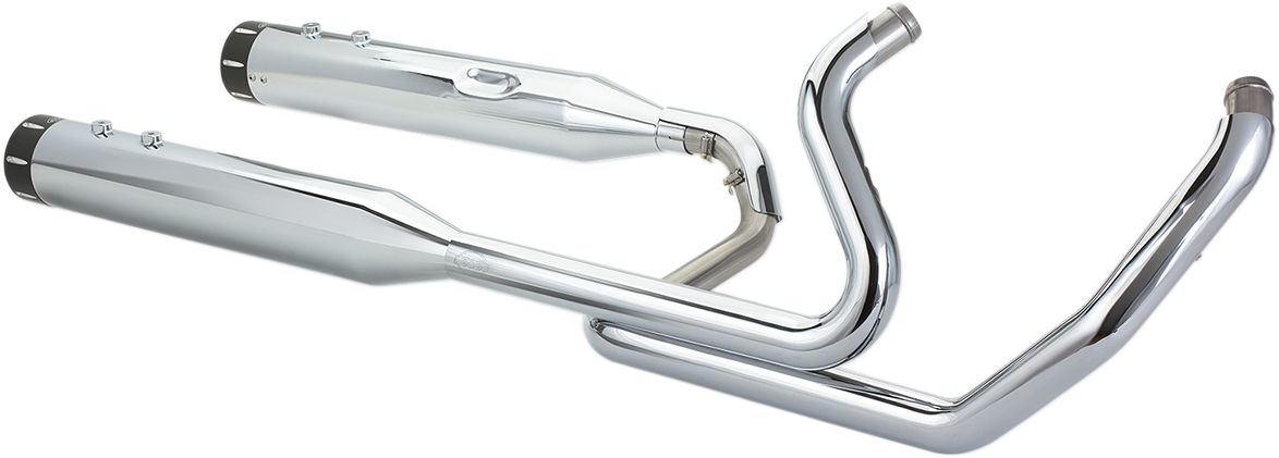 El Dorado Dual Exhaust System - Chrome - Black Tracer - 1800-2529