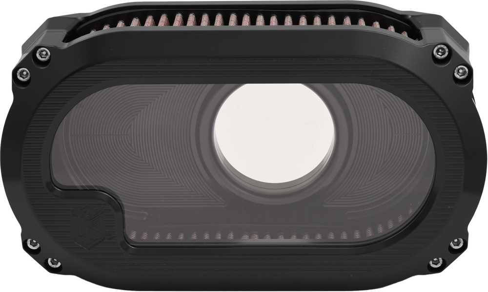 Kens Factory NL TC Air Cleaner With Glass Black With Black - NXT-03B For Harley Touring 2008-2016