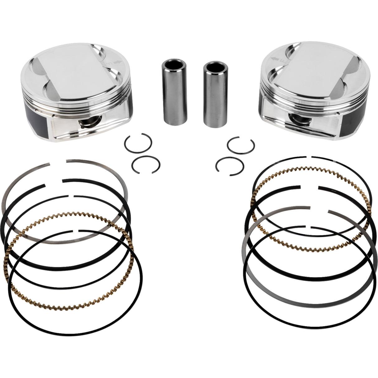 JE Pistons Piston Kit 4.125" Bore 4.375" Stroke 11.5:1 CR 107" M8 - 398729 For Harley Motorcycles 2017-2024