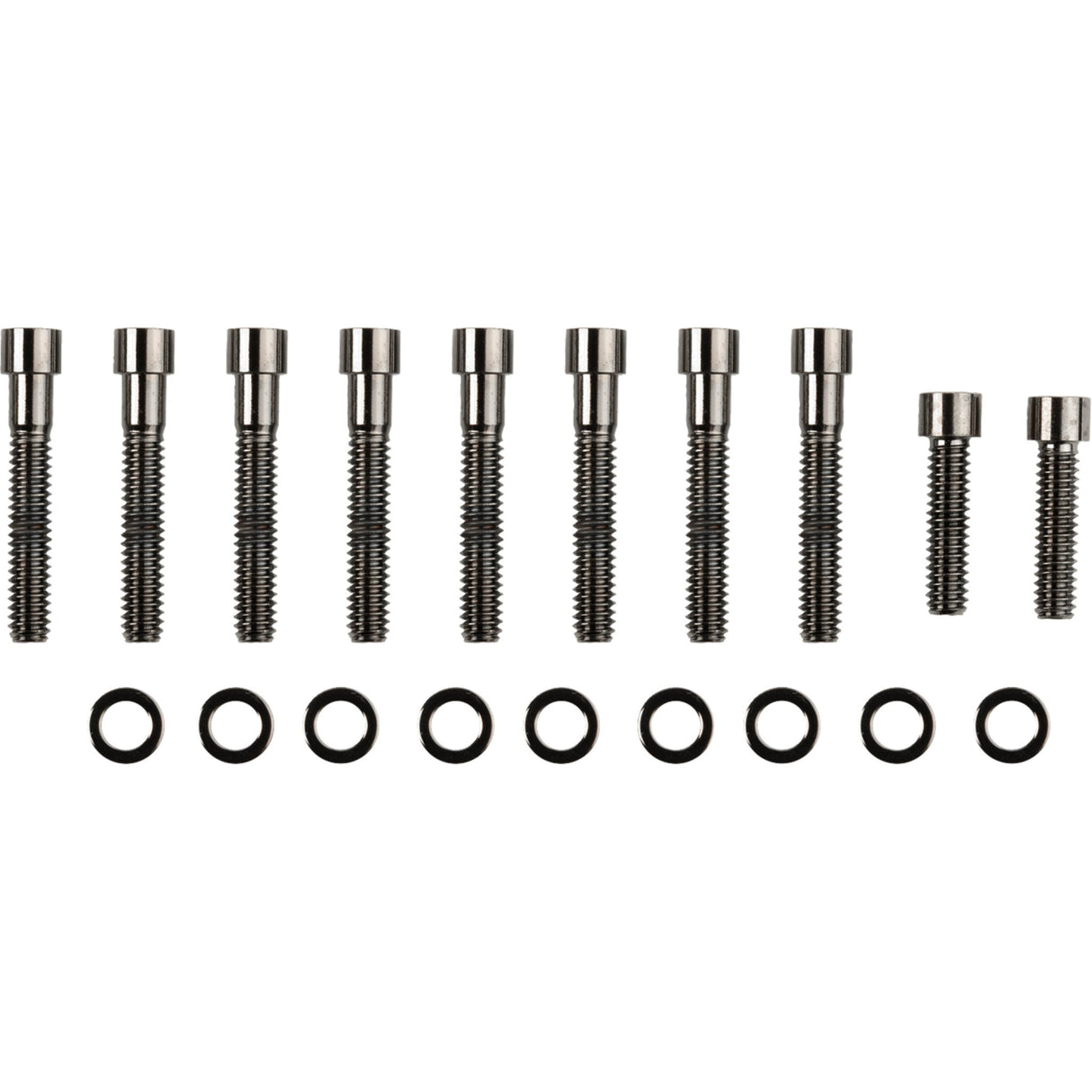 Drag Specialties M-Eight Bolt Kit Transmission Side Cover Smooth Socket-Head Black Chrome M8 For Harley Motorcycles 2017-2021