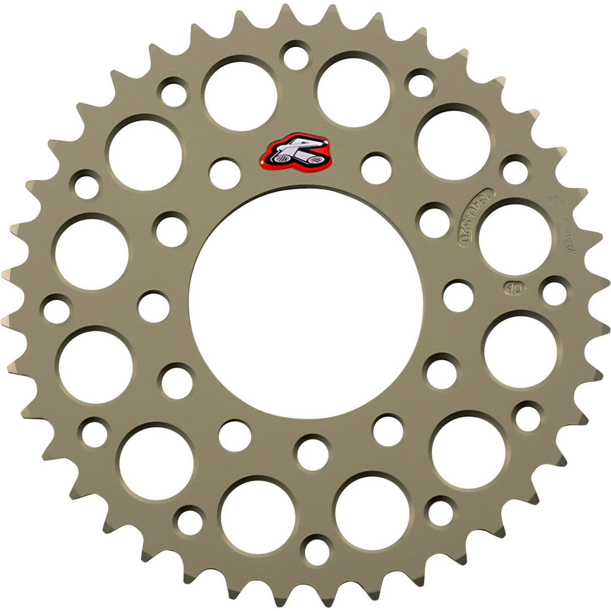 Renthal Rear Sprocket Aluminum 40 Tooth - 184U-520-40P-HA For Kawasaki Motorcycles 1990-2025 | Triumph Daytona / Tiger / XC 800 / Street 2006-2020
