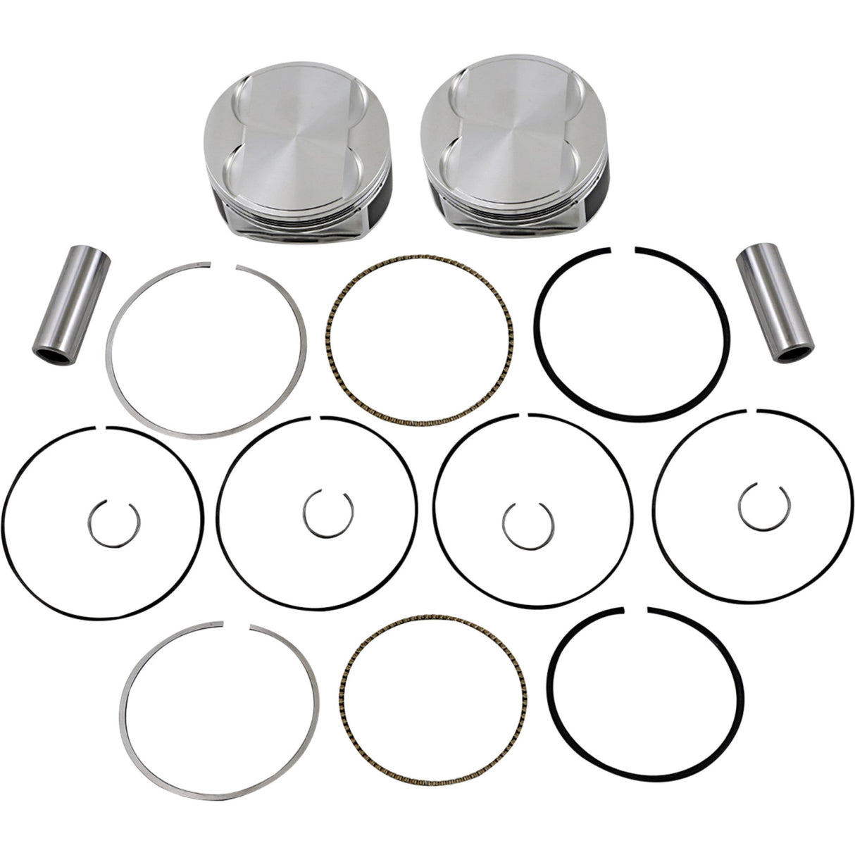 JE Pistons Piston Kit 4.080" Bore +0.005" Oversize 114"/117" M8 - 370250 For Harley Motorcycles 2018-2026
