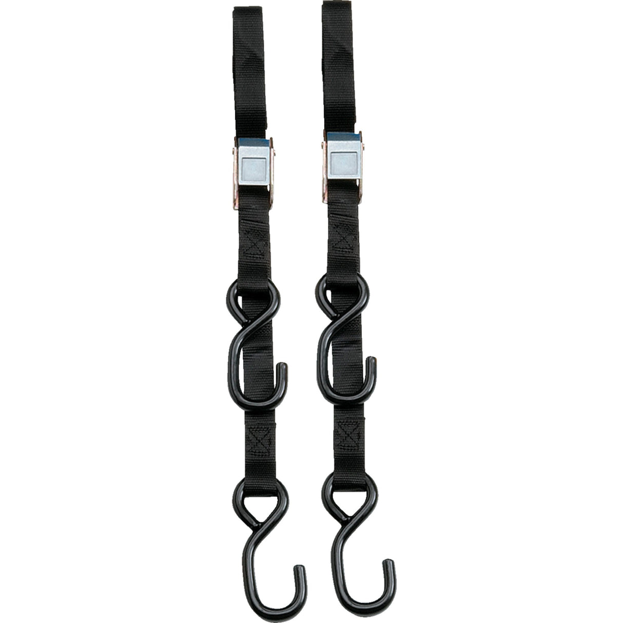 PARTS UNLIMITED 3920-0077 Heavy-Duty 6' Cam Buckle Tie-Downs 1.5" Tie-Down Standard - Black