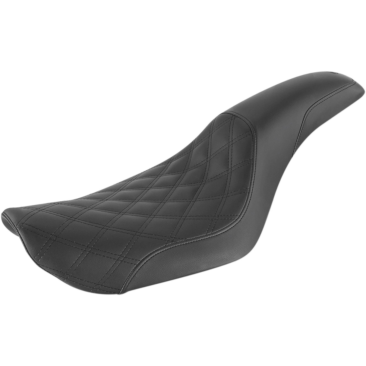 Saddlemen Profiler™ Lattice Stitch Seat Front Lattice Rear Smooth Black - 896-04-149 For Harley Dyna 1996-2003