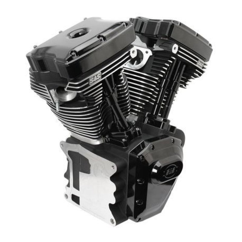 S&S Cycle BT T124 Black Edition Longblock Engine 585 GE Cams - 310-0832A For Harley Touring 1999-2006