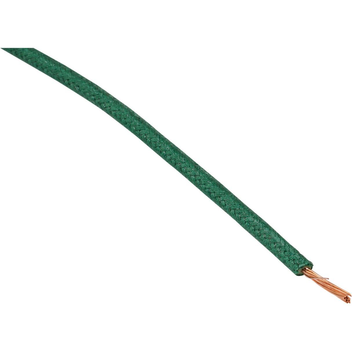 NAMZ 2120-1268 NCBW-8 Fabric-Braided Hook-Up Wire 25' Cloth-Braided Wire Spool - 16 Gauge - Green