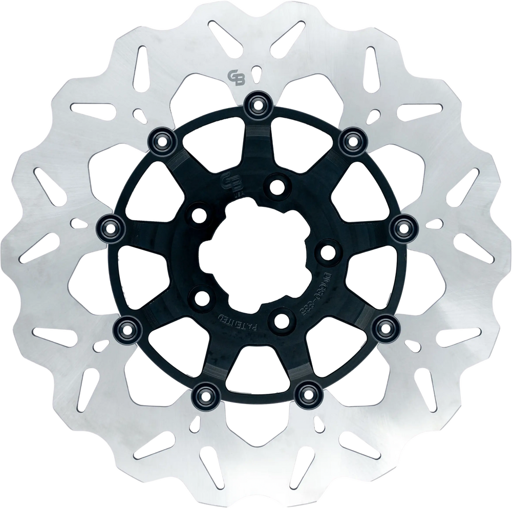 Gbrakes Rotor 11.5" Floating Wave Front Black - GBDU001 For Harley Road Glide 2000-2007