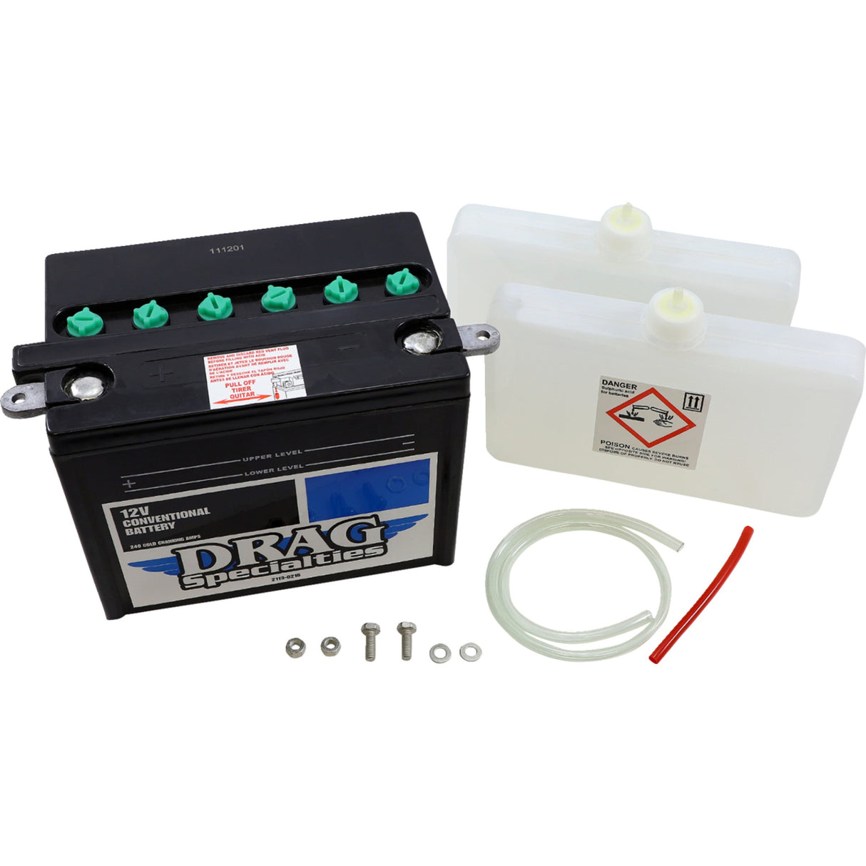 DRAG SPECIALTIES 2113-0216 Conventional Battery Kit Battery Kit - CHD4-12