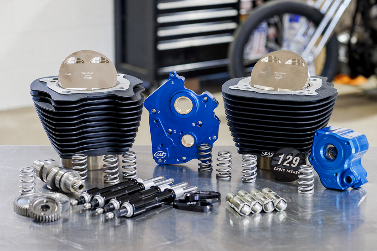 129" Power Package Engine Performance Kit - Gear Drive - Oil Cooled - Non-Highlighted Fins - M8 - 0904-0113