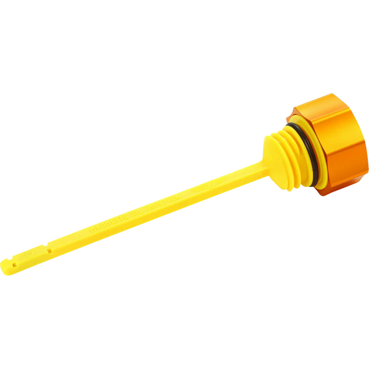 FIGURATI DESIGNS 0710-0302 FDP01-M8SM-G Performance Magnetic Oil Dipstick curved - gold - m8 touring/trike