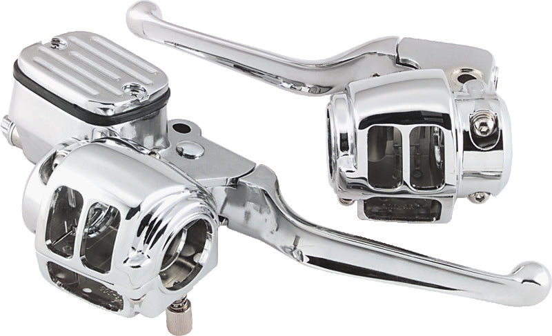 Bikers Choice 488731 96-06 Big Twin 96-03XL With 11/16 Bore Master Cylinder Chrome Handlebar Control Kit
