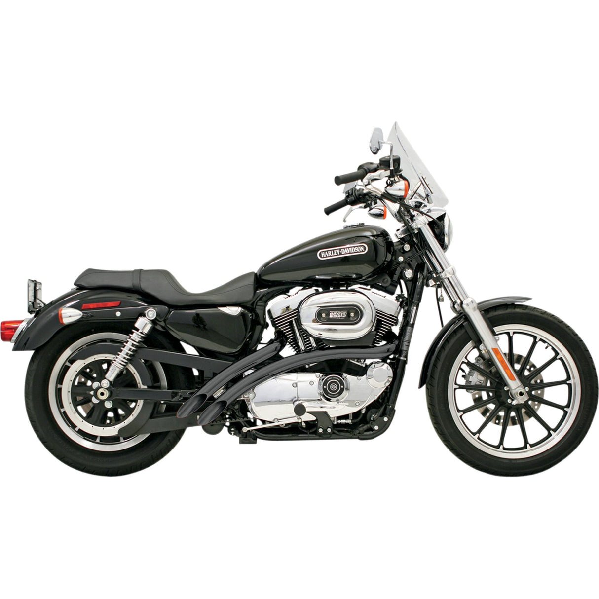 Bassani Xhaust Radius Sweeper 2-Into-2 Exhaust System - XL-FF12B For Harley Sportster 1986-2003
