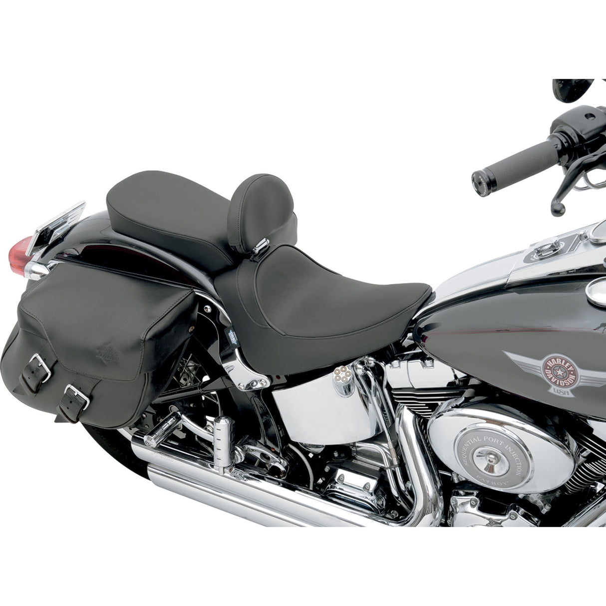 Drag Specialties Wide Pillion Pad - 0802-0636 For Harley Softail / 15th Anniversary 2000-2006