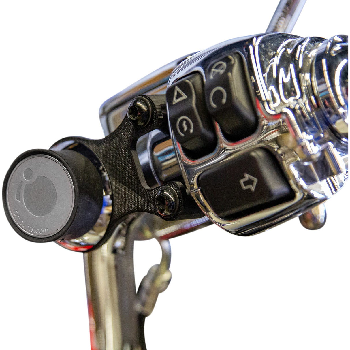 Klock Werks iOmounts™ Device Mount Handlebar Mount Black - KWD-01-0605-B For Harley Motorcycles 1996-2026
