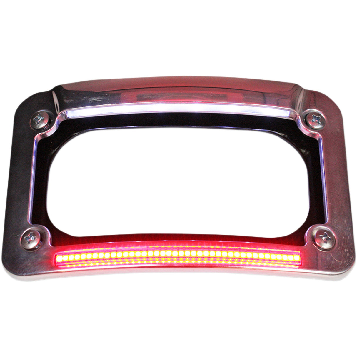 Custom Dynamics LED License Plate Frame Indian Chrome - CD-LP-IND-C For Indian 2015-2026