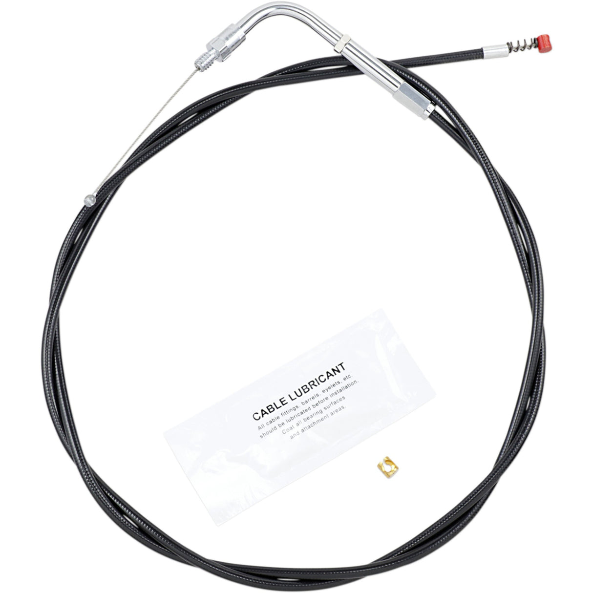 Barnett Black Vinyl Throttle Idle Cable +6" Size 50" Length - 101-30-40007-06 For Harley Touring 1984-1989