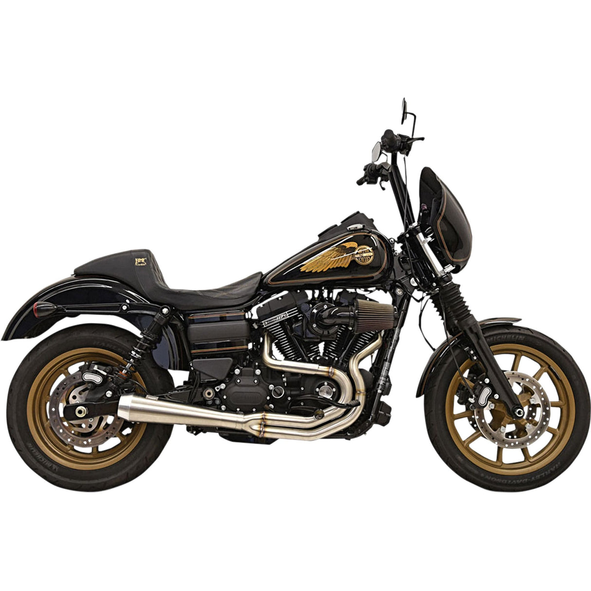 Bassani Xhaust Greg Lutzka Limited Edition 2-Into-1 Exhaust System - 1D2SSL For Harley Dyna 1991-2017