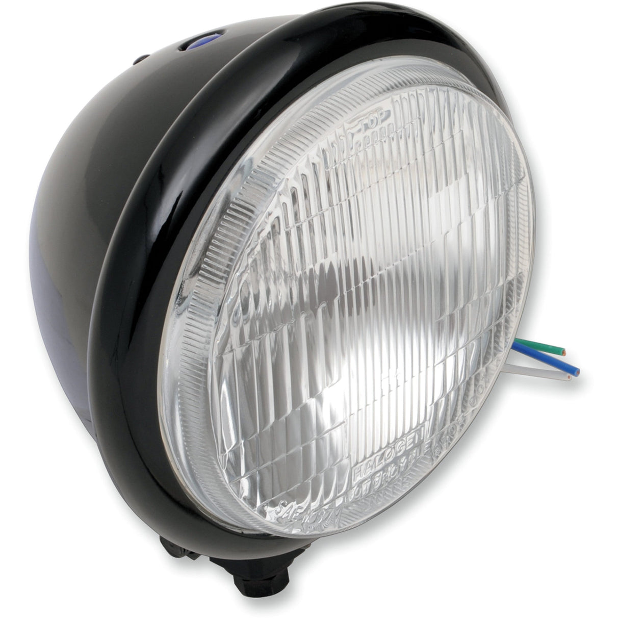 DRAG SPECIALTIES 2001-0553 5-3/4" Headlight Assemblies — Headlight Bottom Mount H4 Headlight - 5-3/4" - Black