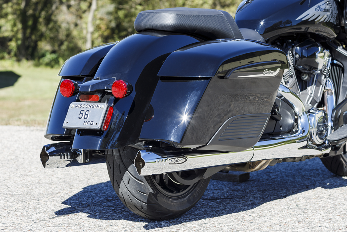 4" Broadhead Slip-On Mufflers - Fishtail - Chrome - 1801-1766