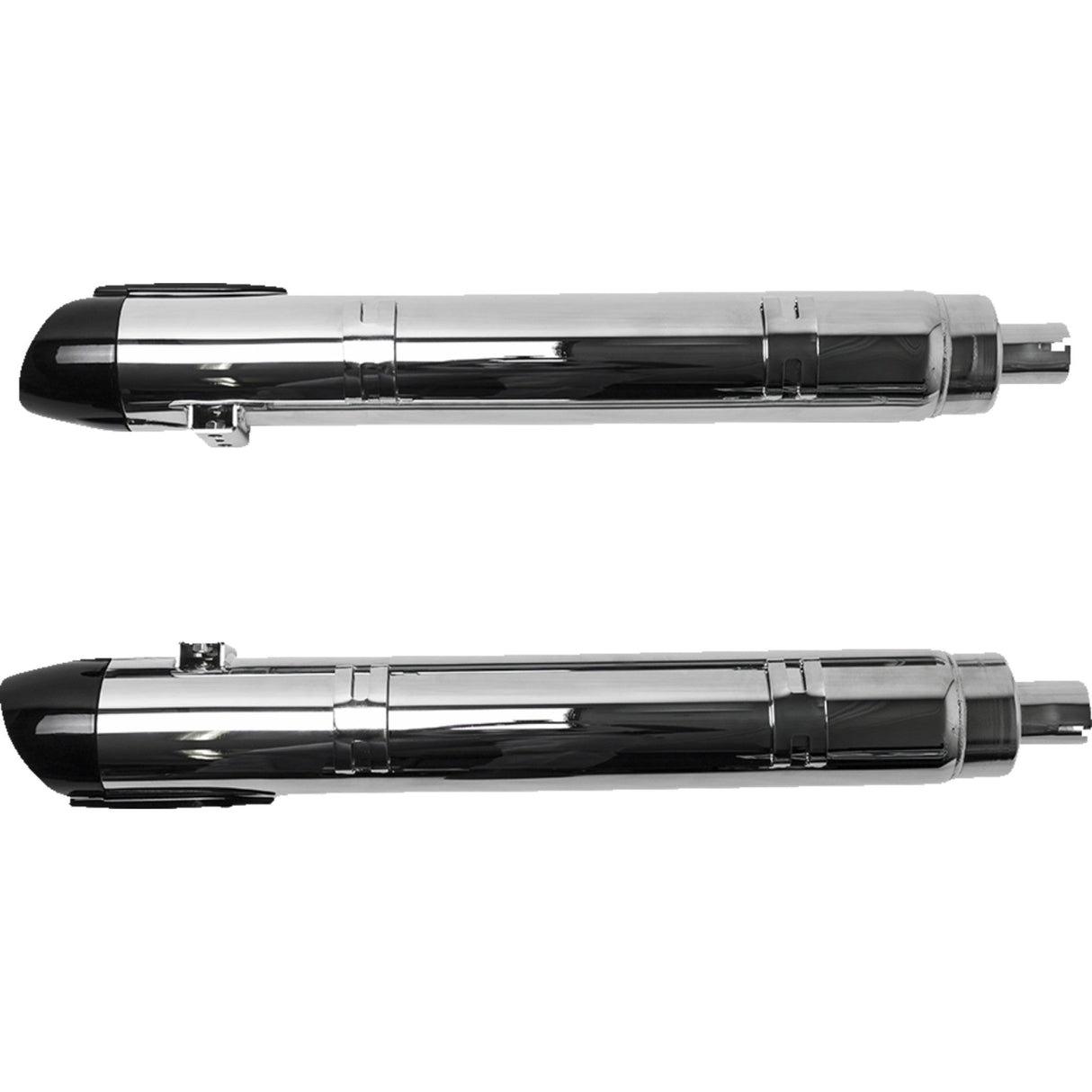 S&S Cycle 4" Broadhead Slip-On Mufflers Slash Cut Chrome - 550-1076 For Indian 2014-2022