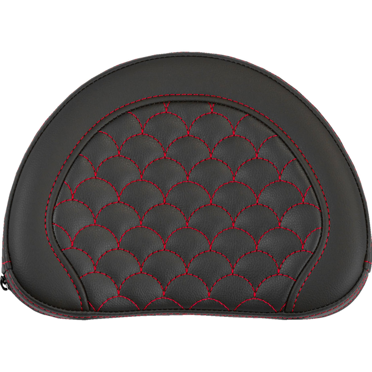 SADDLEMEN 0822-0681 051320904 Contoured Sissy Bar Pad dragon scale - red stitch