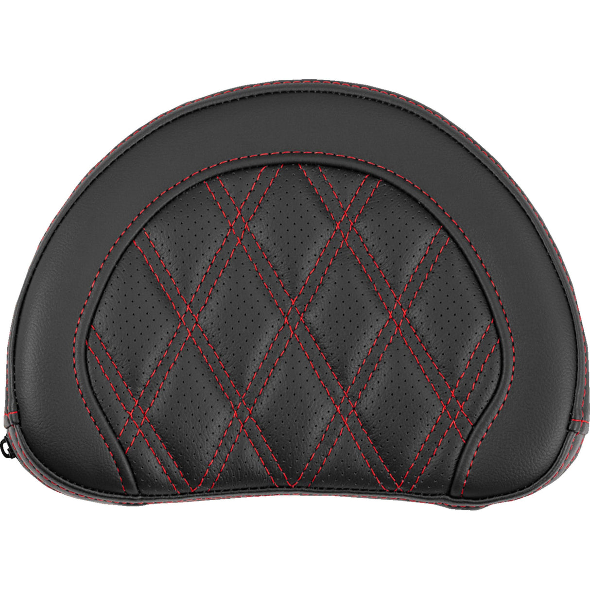 SADDLEMEN 0822-0687 051318404 Contoured Sissy Bar Pad lattice stitch - red stitch