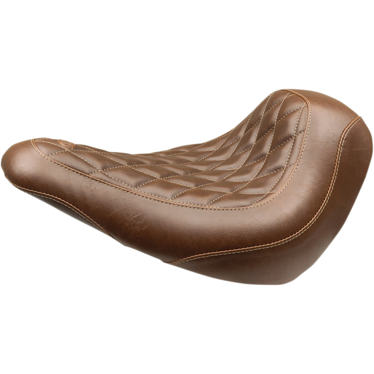Mustang Wide Tripper™ Solo Seat Without Backrest Diamond Brown - 83041 For Harley Softail 2018-2021