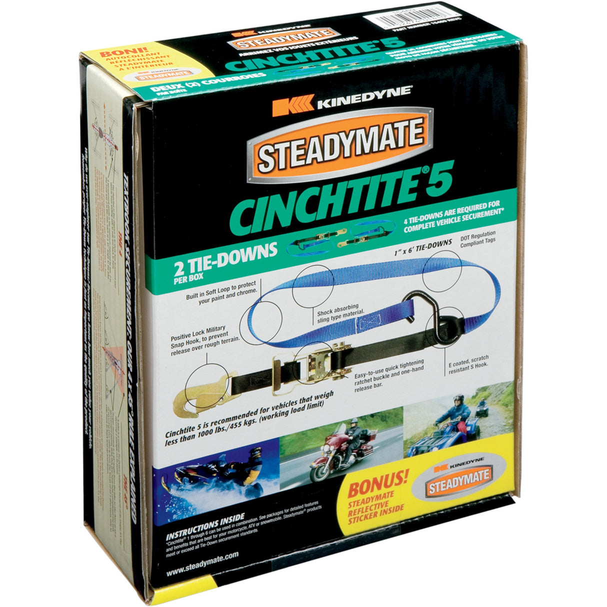 STEADYMATE 3920-0249 15469 Cinchtite 5 Tie-Downs Cinchtite 5 Ratchet Tie-Down