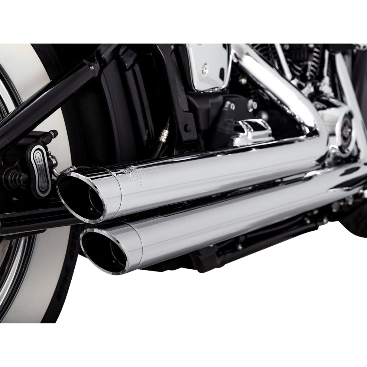 Vance & Hines Big Shots Staggered 2-Into-2 Exhaust System Chrome - 17341 For Harley Softail 2018-2024